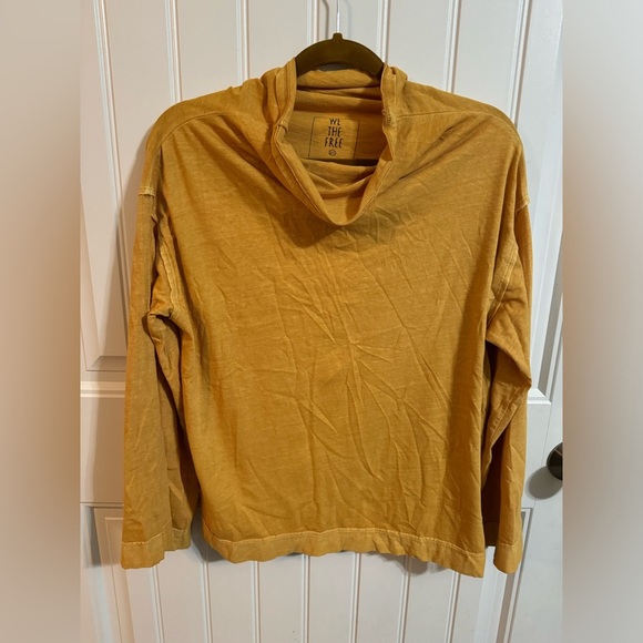 Free People We The Free Mustard Supernova Oversized Long Sleeve - Picture 2 of 6